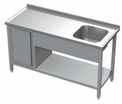 Stół ze zlewem z półką i szafką 1000x600x850(h)mm