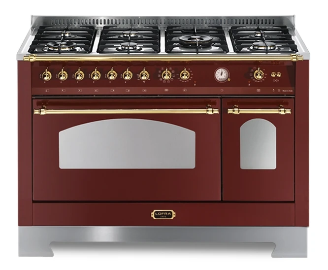 ZESTAW LOFRA | Kuchnia Gazowa | DOLCEVITA 120 | ROSSO BURGUNDY | RRD126MFT+E/2AEO/Z