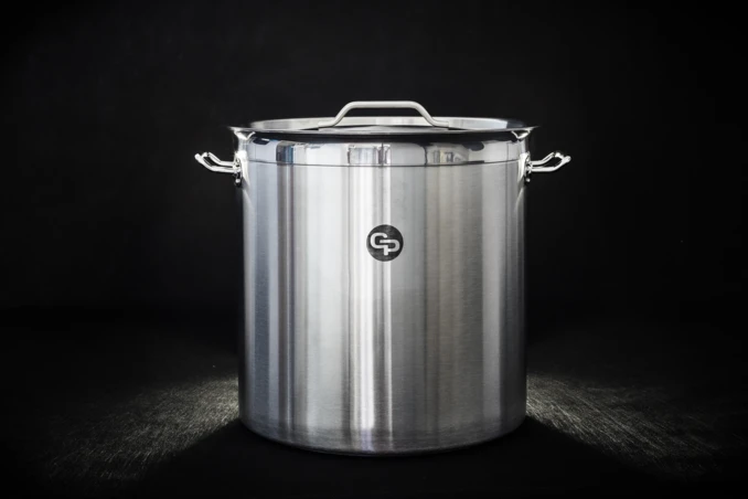 Garnek gastronomiczny ze stali nierdzewnej wysoki 98l z Pokrywką | GP.5008 | PREMIUM