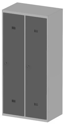 Szafa BHP 2-osobowa z Przegrodą 800x500x1700 (h) mm.