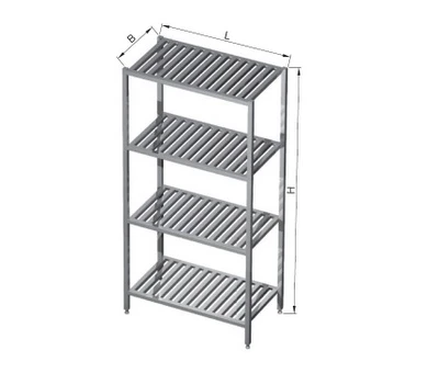 Regał magazynowy gretingowy 4-półkowy spawany 1300x600x1800(h)mm
