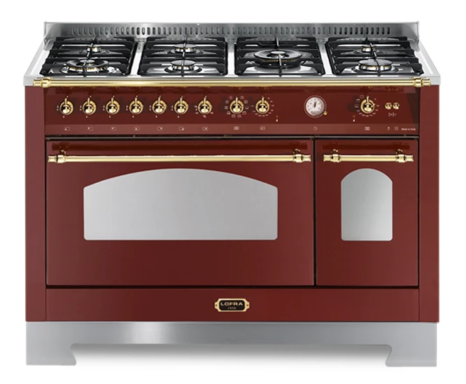 LOFRA | Kuchnia Gazowa | DOLCEVITA 120 | ROSSO BURGUNDY | RRD126MFT+E/2AEO