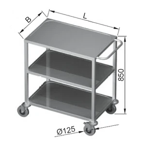 Wózek Kelnerski Spawany 3-półkowy 1100x500x850(h)mm