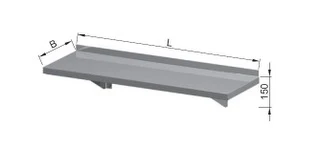 Półka Wisząca 1000x300x150(h)mm.