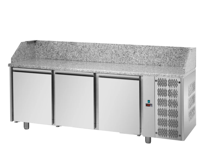 Stół chłodniczy do pizzy z blatem granitowym - LINIA PREMIUM | GP.PZ03MID