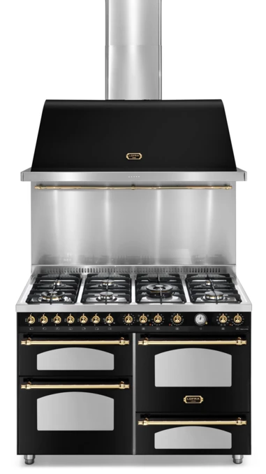 ZESTAW LOFRA | Kuchnia Gazowa | DOLCEVITA 120 QUATTROPORTE | NERO MATT | RNM126SMFET+MF/2AEO