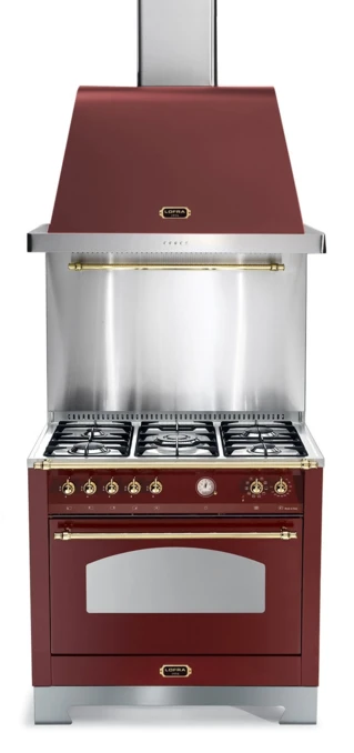 ZESTAW LOFRA | Kuchnia Gazowa | DOLCEVITA 90 | ROSSO BURGUNDY | RRG96MFT/Ci/Z