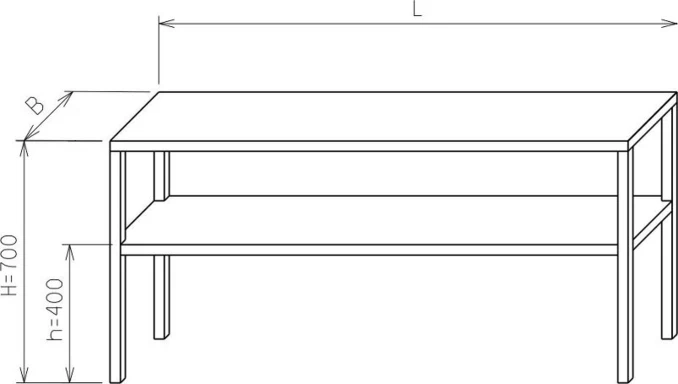 Nadstawka Podwójna 1000x400x700(h) mm