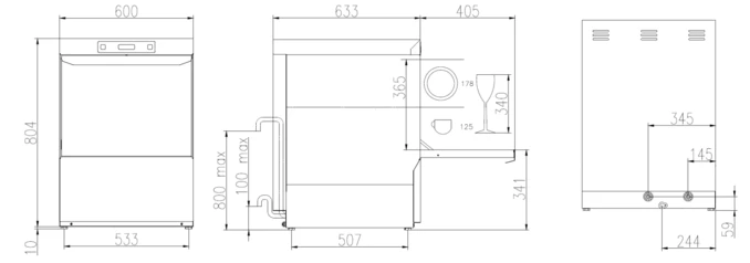 Zmywarko Wyparzarka Gastronomiczna GN 1/1 | GP.SK.50E | PREMIUM