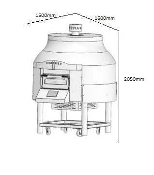 Piec obrotowy do pizzy elektryczny | GALADRI GOLD - 6 x Ø 300mm
