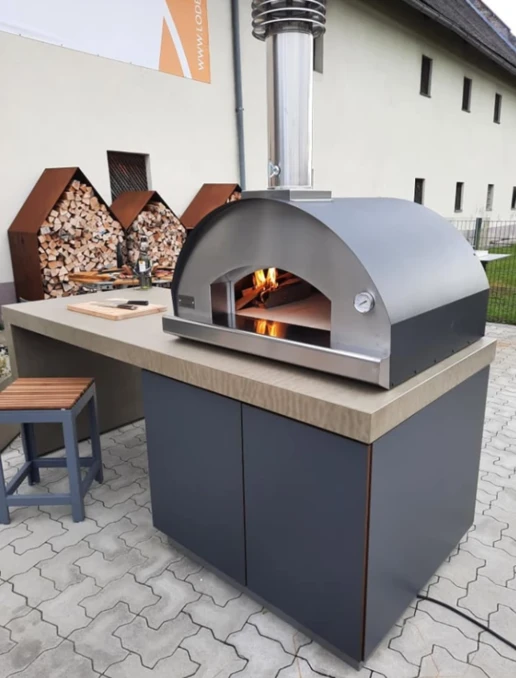 FONTANA - PIEC DO PIZZY OGRODOWY | OPALANY DREWNEM | MANGIAFUOCO | TOP | GREY