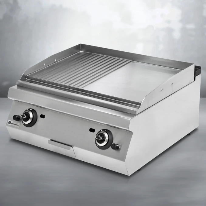 Grill gazowy – płyta gładka + ryflowana MEDIUM | TIGER 700 | PREMIUM