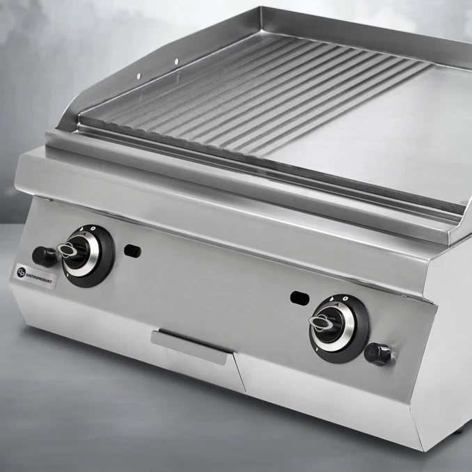 Grill gazowy – płyta gładka + ryflowana MEDIUM | TIGER 700 | PREMIUM