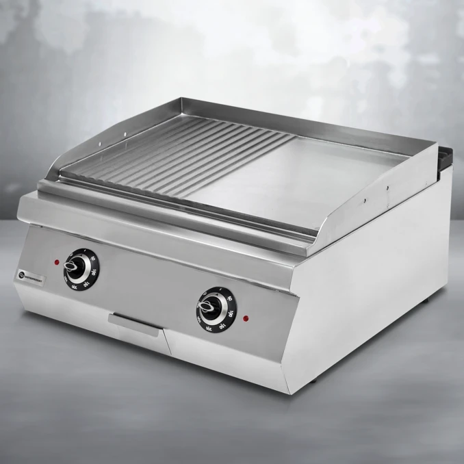Grill elektryczny – płyta gładka + ryflowana MEDIUM | TIGER 700 | PREMIUM