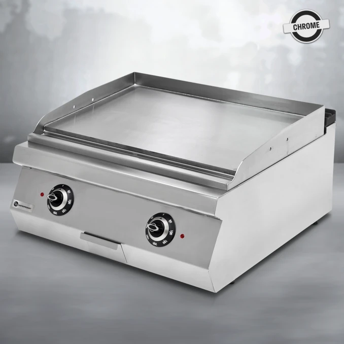 Grill elektryczny – płyta gładka chromowana MEDIUM | TIGER 700 | PREMIUM