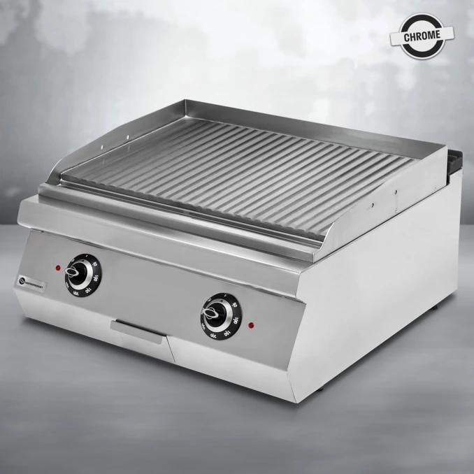 Grill elektryczny – płyta ryflowana chromowana MEDIUM | TIGER 900 | PREMIUM
