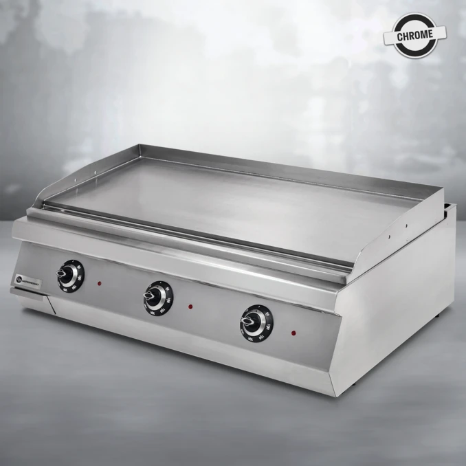 Grill elektryczny – płyta gładka chromowana MAXI | TIGER 700 | PREMIUM