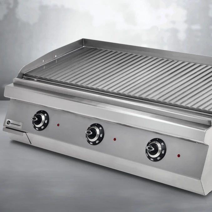 Grill elektryczny – płyta ryflowana chromowana MAXI | TIGER 700 | PREMIUM
