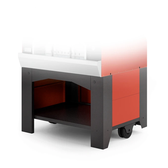 Piec do pizzy opalany drewnem na podstawie | PROMETEO RED | FONTANA PREMIUM