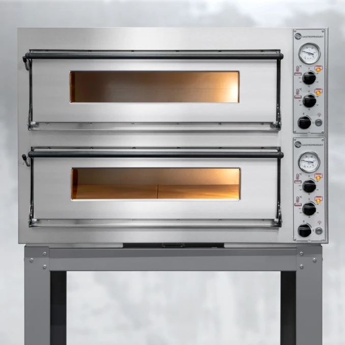 Piec do Pizzy 2- komorowy 4 x 33 cm | Rimini  Pro-44L + Podstawa 10001576