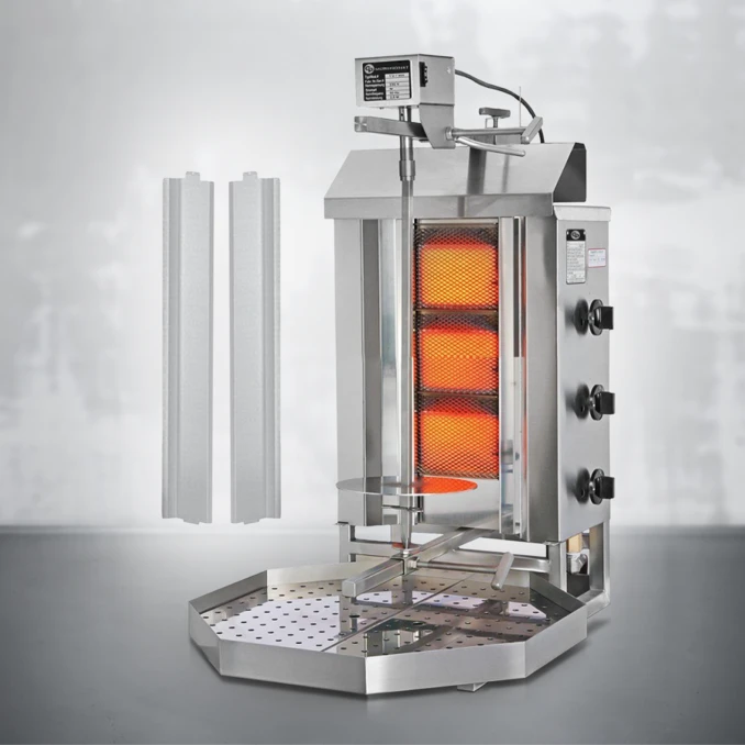 Grill opiekacz do kebaba gazowy KING 3 - PREMIUM