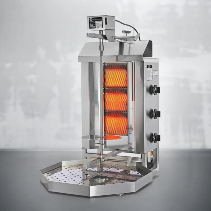 Grill opiekacz do kebaba gazowy KING 3 - PREMIUM