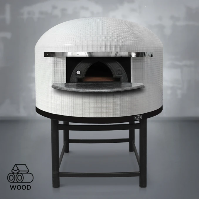 Piec do pizzy opalany drewnem | NAPOLI M90 – 3 szt. Ø 33 cm | ALFA FORNI – STANDARD | WHITE