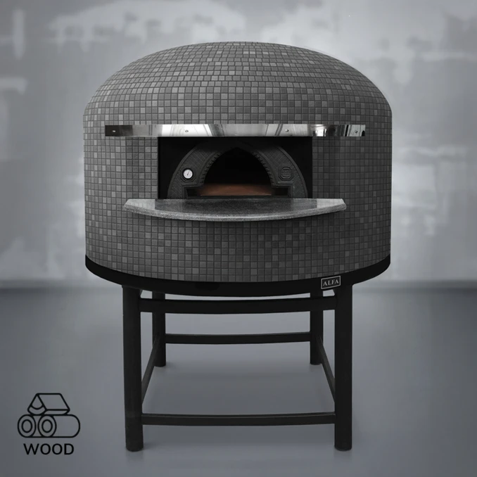 Piec do pizzy opalany drewnem | NAPOLI M150 – 8 szt. Ø 33 cm | ALFA FORNI – STANDARD | GREY