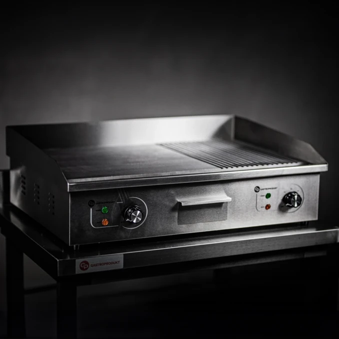 Płyta grillowa elektryczna | BBQ BIG | Ryflowana-Gładka  - PREMIUM