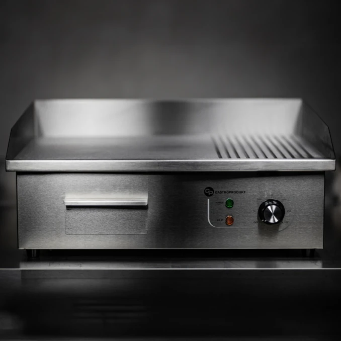 Płyta grillowa elektryczna | BBQ MINI | Ryflowana-Gładka  - PREMIUM