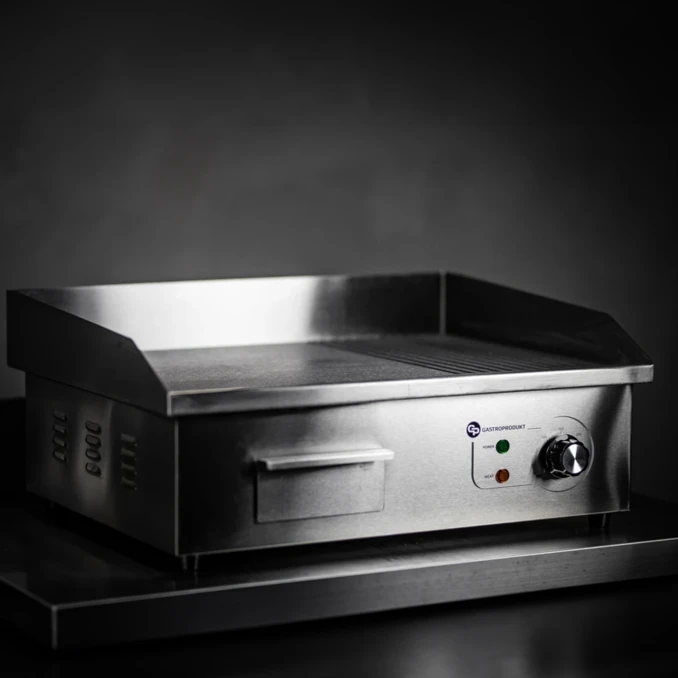Płyta grillowa elektryczna | BBQ MINI | Ryflowana-Gładka  - PREMIUM