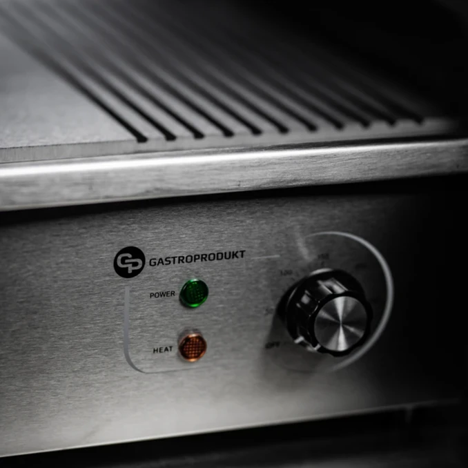 Płyta grillowa elektryczna | BBQ MINI | Ryflowana-Gładka  - PREMIUM
