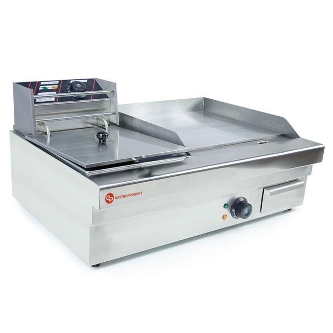 Frytownica elektryczna 5,5 l + Płyta grillowa gładka | Duo EFG830