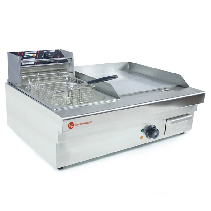 Frytownica elektryczna 5,5 l + Płyta grillowa gładka | Duo EFG830