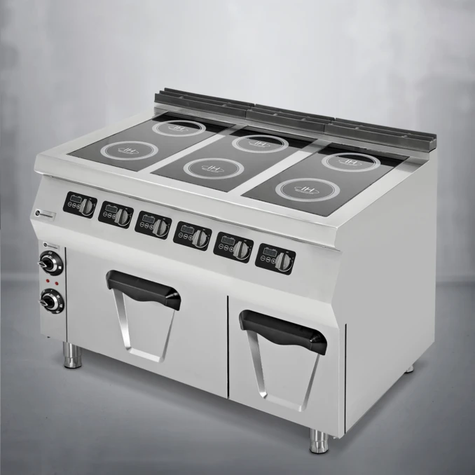 Kuchnia indukcyjna gastronomiczna 6-polowa 18kW z piekarnikiem 9kW | TIGER 700 | PREMIUM