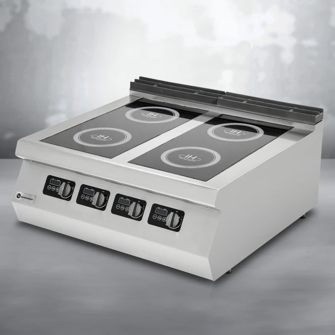 Kuchnia indukcyjna gastronomiczna 4-polowa 12kW z piekarnikiem 9kW | TIGER 700 | PREMIUM