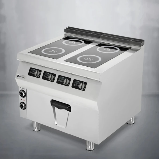 Kuchnia indukcyjna gastronomiczna 4-polowa 12kW z piekarnikiem 9kW | TIGER 700 | PREMIUM