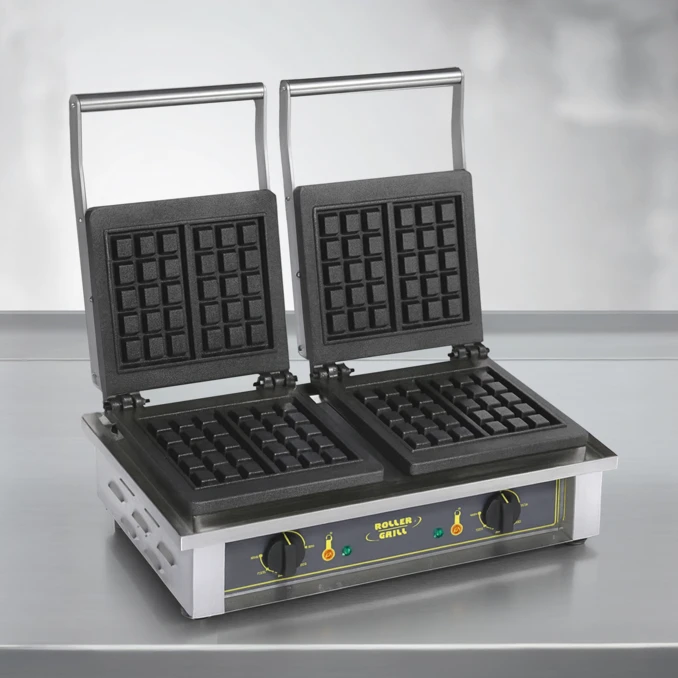 Gofrownica podwójna - żeliwne płyty Brussels 3×5, 2x1,6 kW | 400V