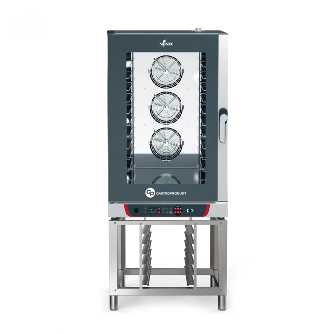 Piec piekarniczy elektryczny | VENIX - 10 x Blachy 600x400mm - CAMPIELLO | DIGITAL + System Myjący + Podstawa