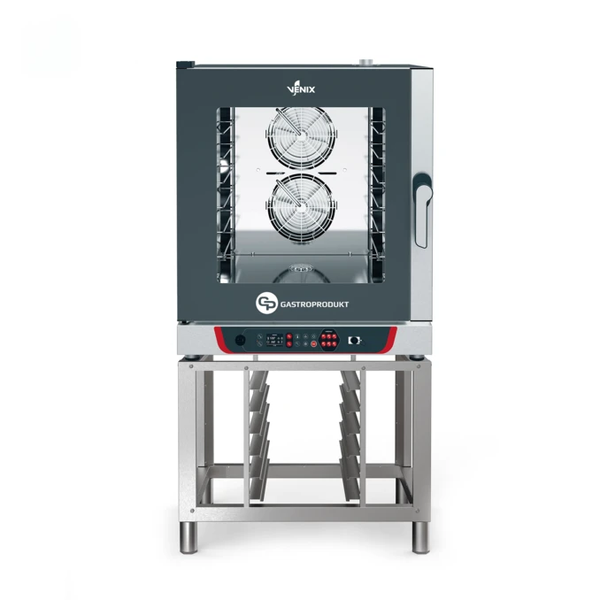 Piec piekarniczy elektryczny | VENIX - 6 x Blachy 600x400mm - CAMPIELLO | DIGITAL + System Myjący + Podstawa