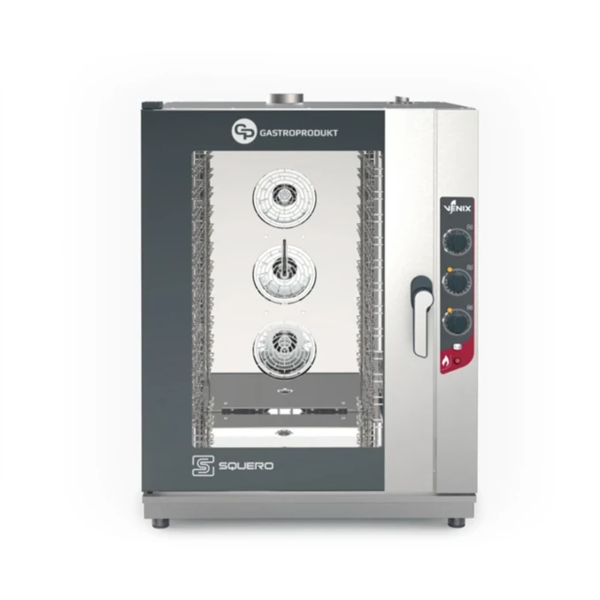 Piec Konwekcyjno Parowy Gazowy | VENIX - 12 x 1/1GN SQUERO MANUAL GAS