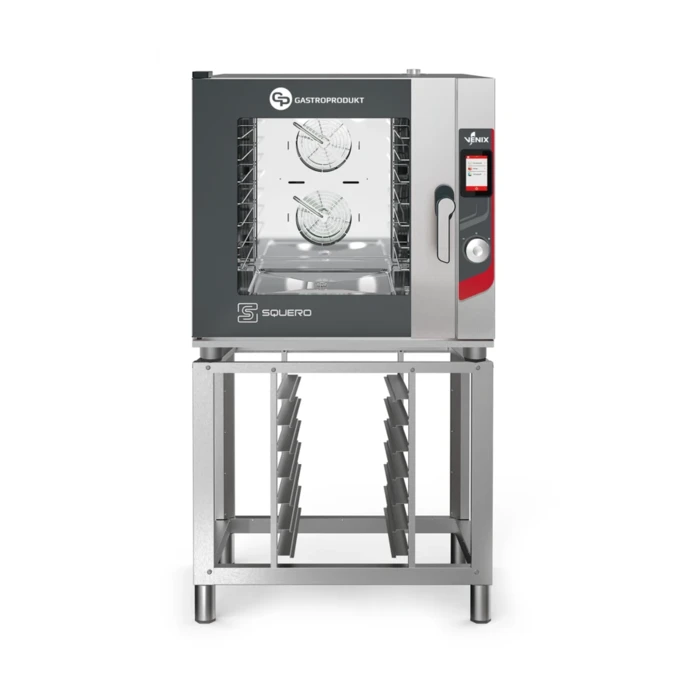 Piec Konwekcyjno Parowy GP | VENIX - 7 x 1/1GN SQUERO TOUCH | NORMAL + Podstawa z prowadnicami SQUERO