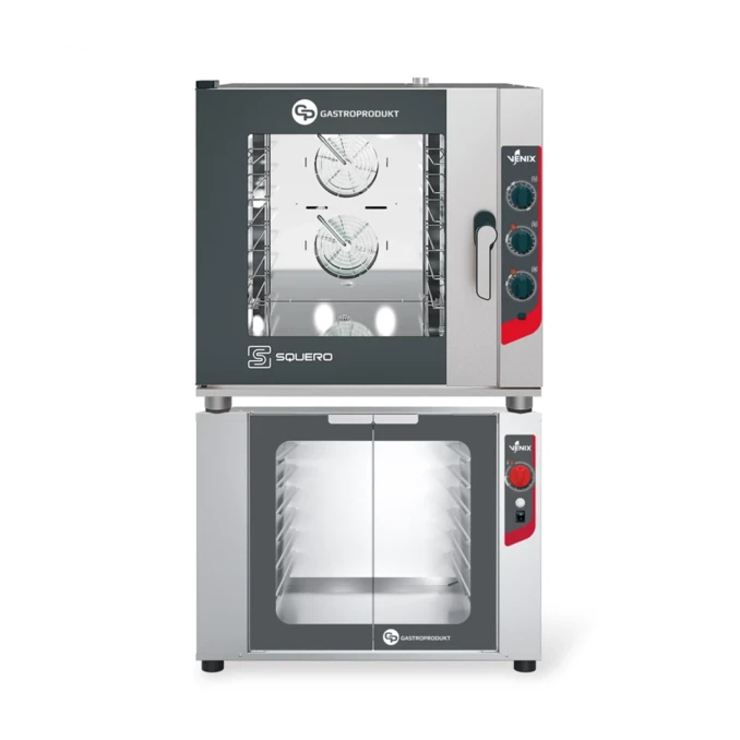 Piec piekarniczy elektryczny GP | VENIX – 6 x Blachy 400x600 mm SQUERO BAKERY | MANUAL + Komora wzrostowa | garownik - 8 x Blachy 400x600 mm