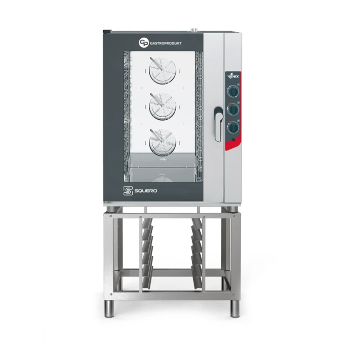 Piec Konwekcyjno Parowy GP | VENIX - 12 x 1/1GN SQUERO MANUAL + Podstawa z prowadnicami SQUERO