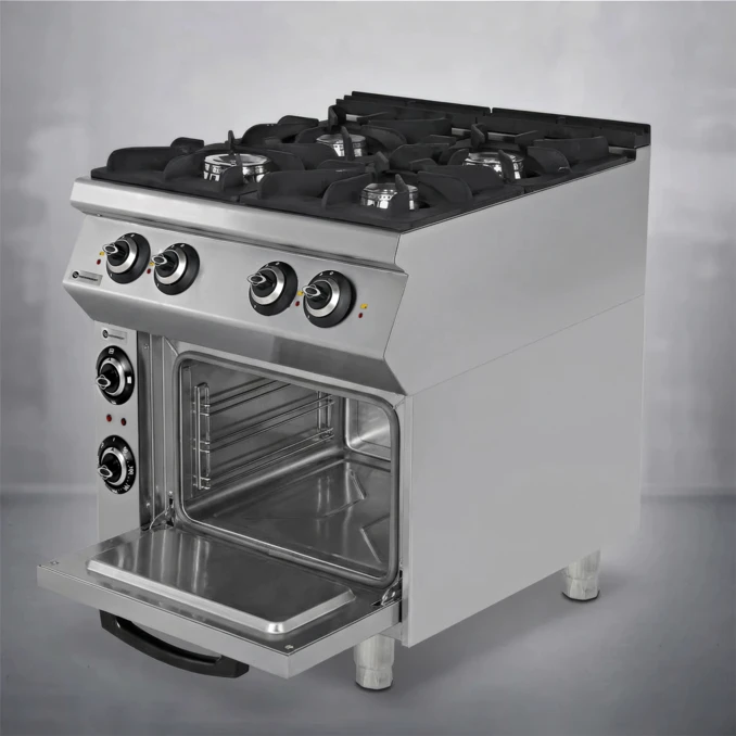Kuchnia gazowa 4-palnikowa z piekarnikiem — 28,66+9 kW | TIGER 700 | PREMIUM
