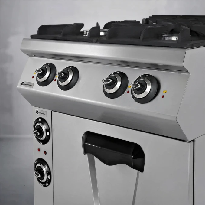 Kuchnia gazowa 4-palnikowa z piekarnikiem — 28,66+9 kW | TIGER 700 | PREMIUM