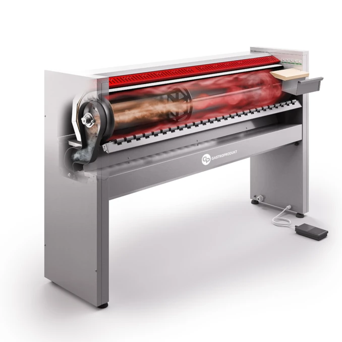 Magiel elektryczny nieckowy przemysłowy | Prasownica Mod.140/25 | Vacuum | 41kg/h | FOX PREMIUM