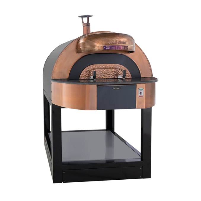 Piec do pizzy elektryczny z podstawą SUD FORNI | OPALE SMART | NATURAL – 4 pizze x Ø 330 mm
