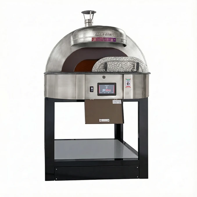 Piec do pizzy elektryczny z podstawą SUD FORNI | OPALE SMART | BLACK OPAL – 4 pizze x Ø 330 mm