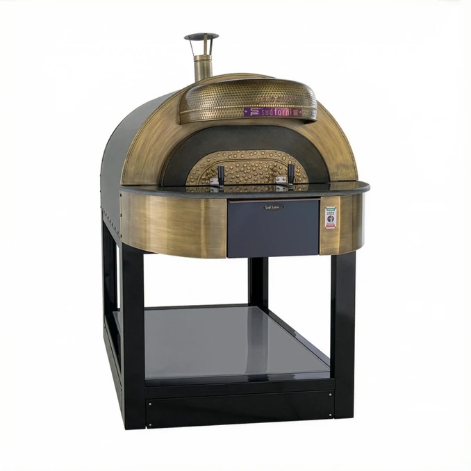 Piec do pizzy elektryczny z podstawą SUD FORNI | OPALE SMART | BOULDER – 4 pizze x Ø 330 mm